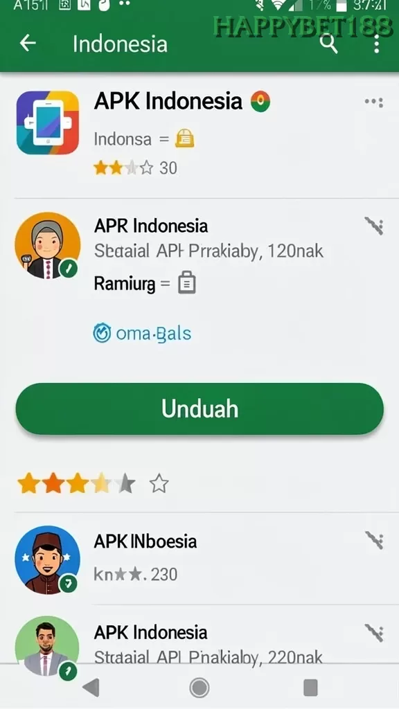 Galeri pratinjau visual happybet188 build APK resmi terbaru